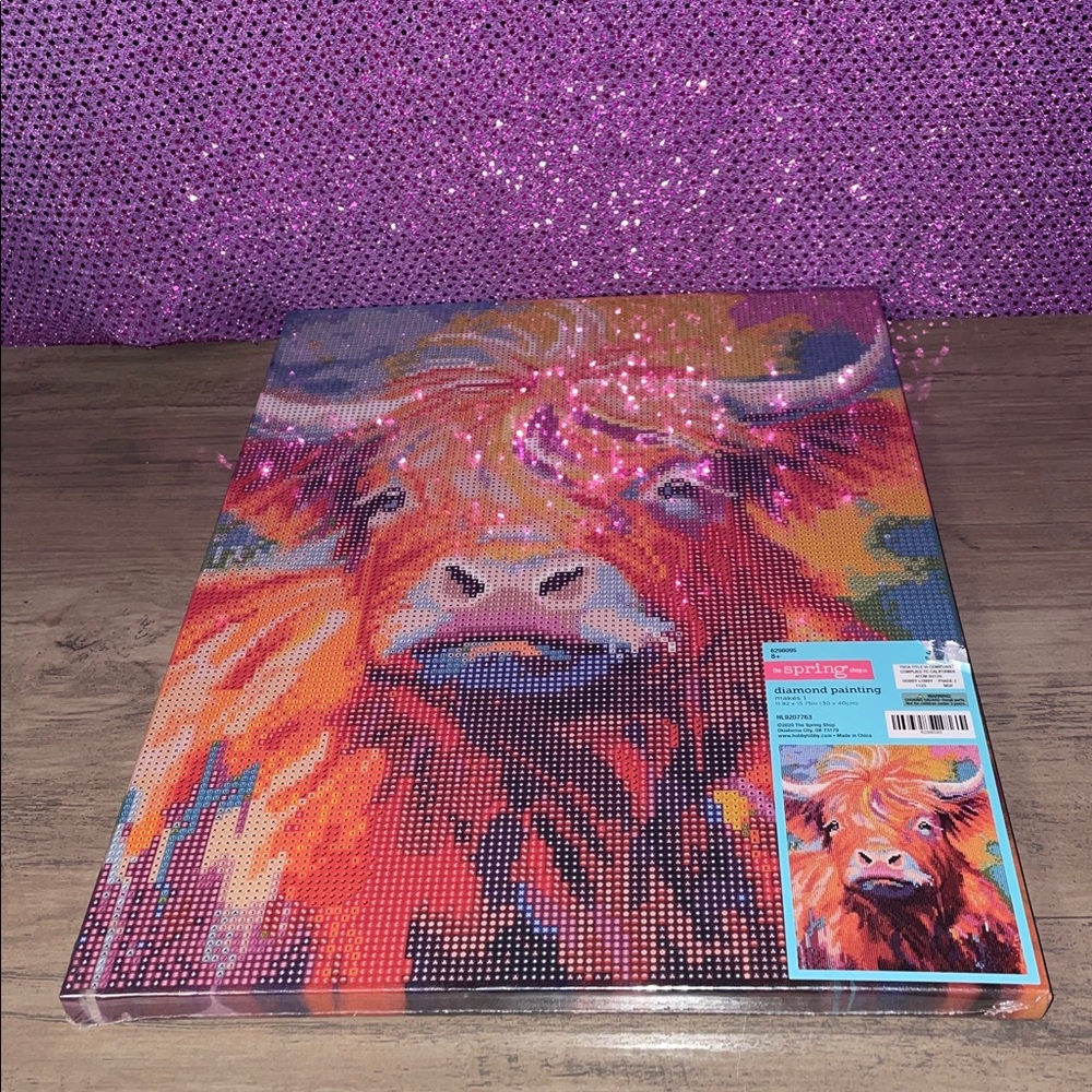 🆕💜Diamond Painting Kit - Colorful Cow